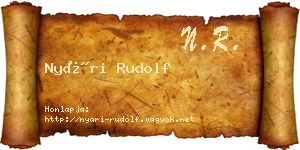 Nyári Rudolf névjegykártya