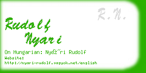 rudolf nyari business card